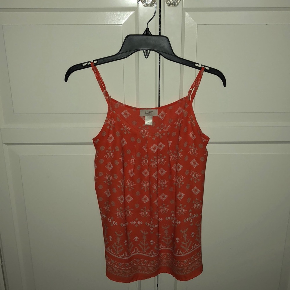 LOFT orange cute tank top.